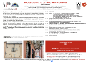 Seminario “Diagnosi e verifica del costruito: indagini e rinforzi” – giovedì 11 giugno a Bologna 