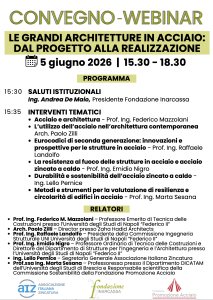 “Le grandi architetture in acciaio: dal progetto alla realizzazione” – webinar 5 giugno